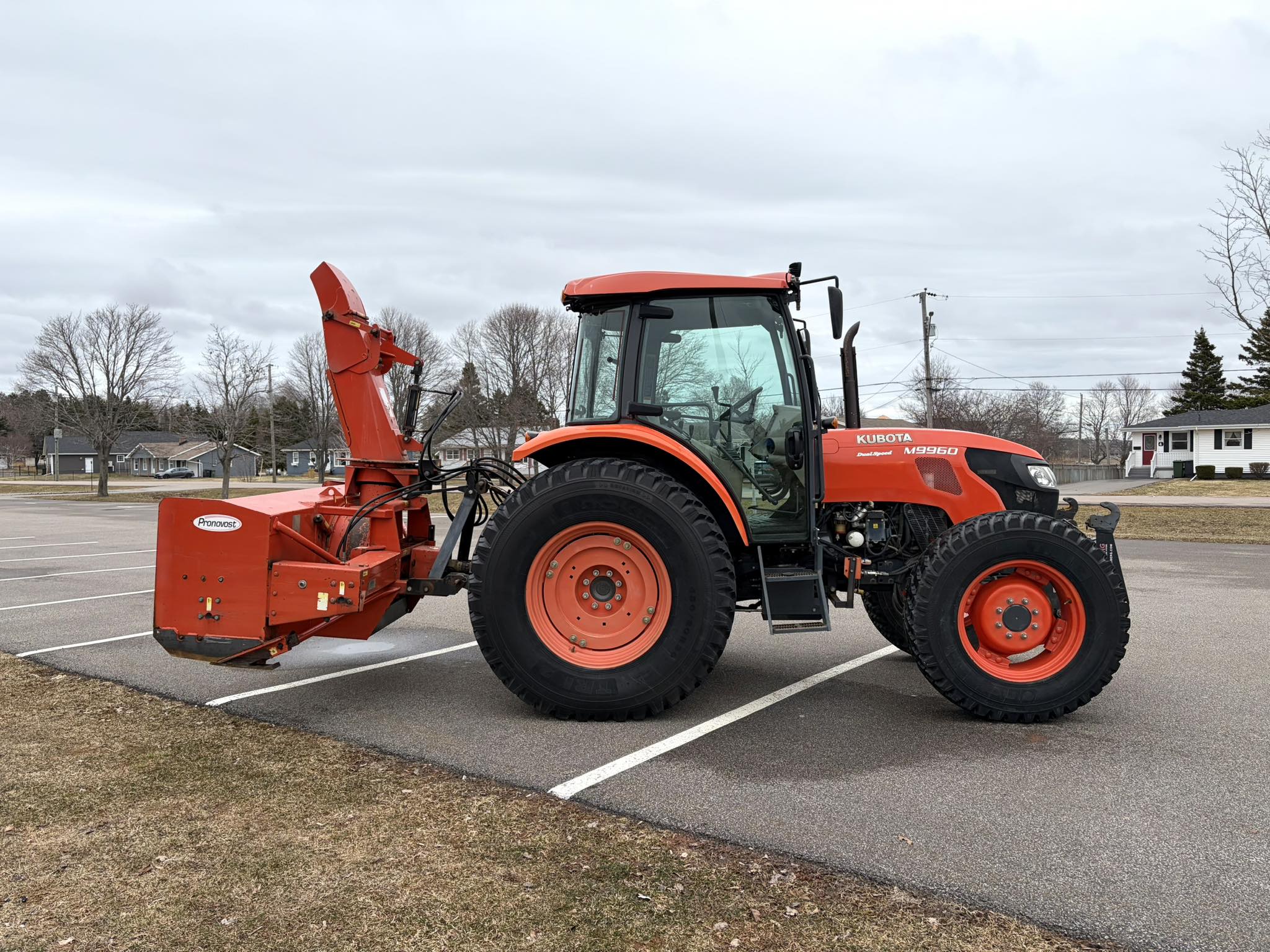 Taylor Snow Removal Kubota tractor clearing snow in Sherwood, PEI